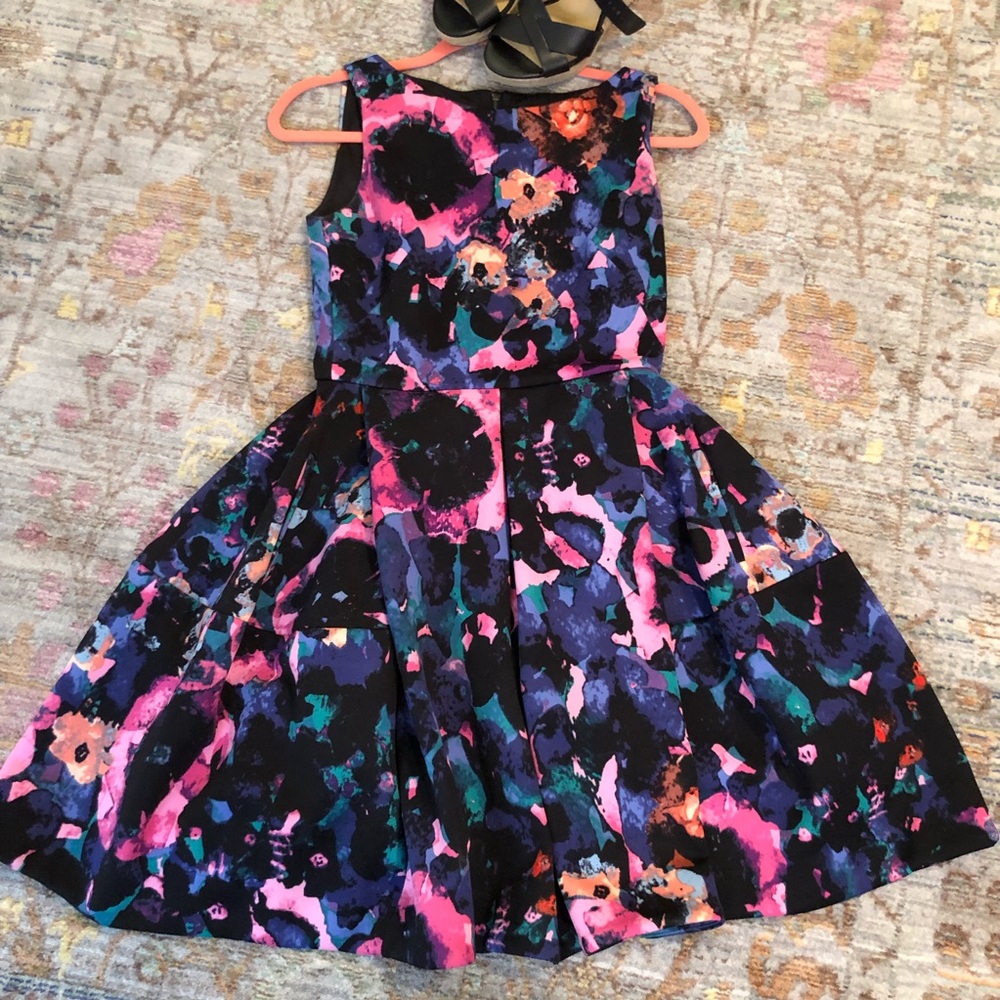 Taylor scuba fit and flare dress with pockets